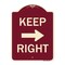 Signmission Keep Right Right Arrow Heavy-Gauge Aluminum Architectural Sign, 24" x 18", BU-1824-23891 A-DES-BU-1824-23891 - alternate 1